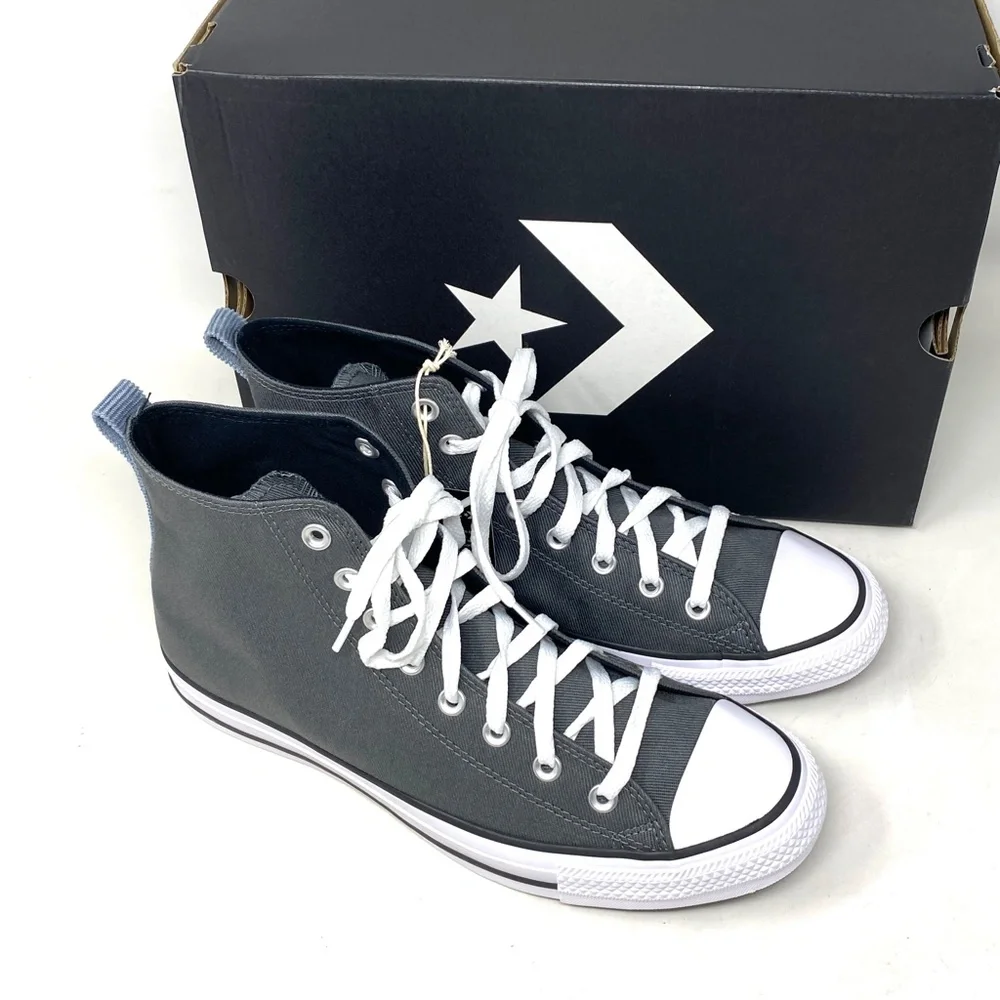 Converse Chuck Taylor High Gray Canvas Shoes Casual Men's Size Sneakers A02781F - Picture 6 of 10